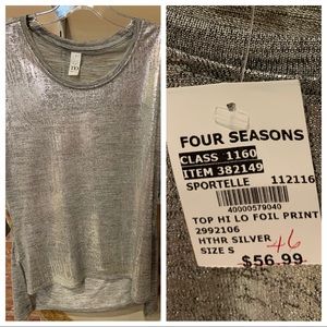 🐨Soft Metallic Hi-Low Top🐨